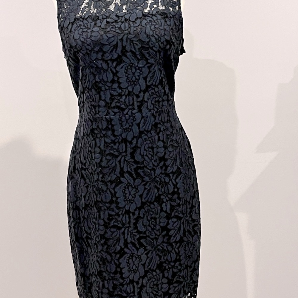 Banana Republic Blue Halter Sheath Midi Dress